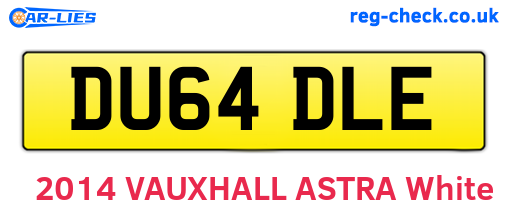 DU64DLE are the vehicle registration plates.