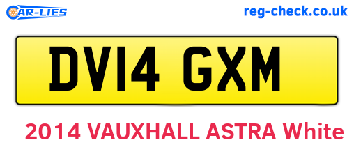 DV14GXM are the vehicle registration plates.