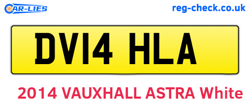 DV14HLA are the vehicle registration plates.