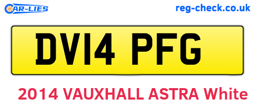DV14PFG are the vehicle registration plates.