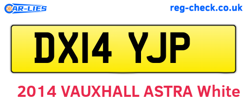 DX14YJP are the vehicle registration plates.
