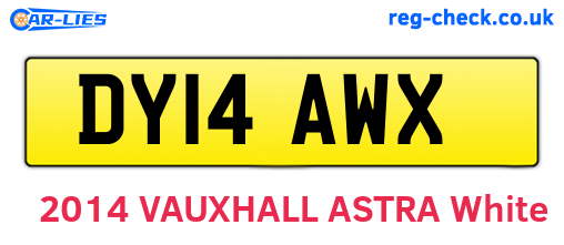 DY14AWX are the vehicle registration plates.