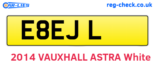 E8EJL are the vehicle registration plates.