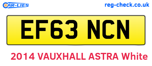 EF63NCN are the vehicle registration plates.