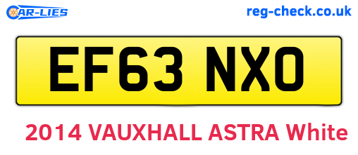 EF63NXO are the vehicle registration plates.