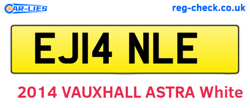 EJ14NLE are the vehicle registration plates.