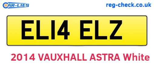 EL14ELZ are the vehicle registration plates.