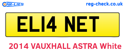 EL14NET are the vehicle registration plates.