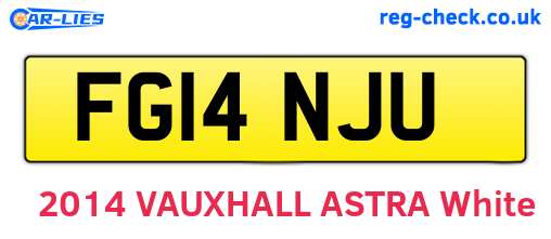 FG14NJU are the vehicle registration plates.