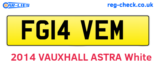 FG14VEM are the vehicle registration plates.