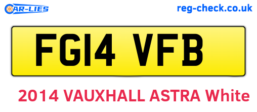 FG14VFB are the vehicle registration plates.