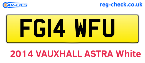 FG14WFU are the vehicle registration plates.