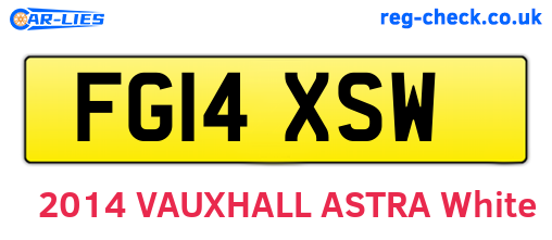 FG14XSW are the vehicle registration plates.