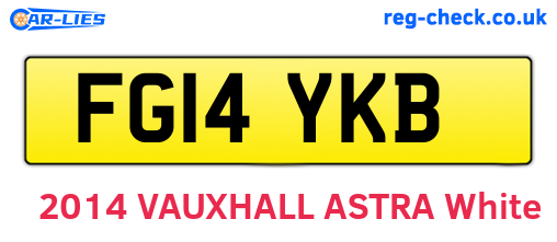 FG14YKB are the vehicle registration plates.