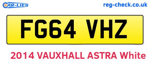 FG64VHZ are the vehicle registration plates.