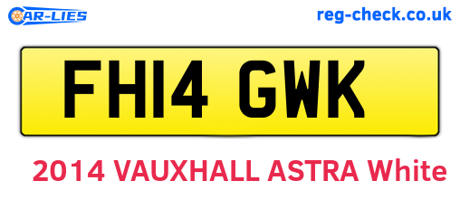 FH14GWK are the vehicle registration plates.