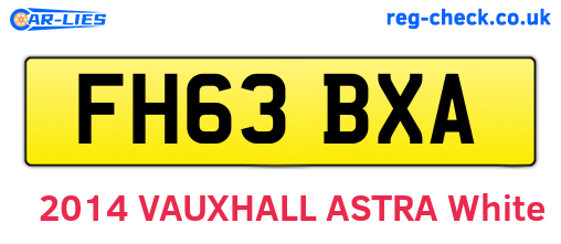FH63BXA are the vehicle registration plates.