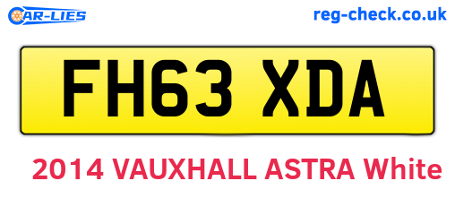 FH63XDA are the vehicle registration plates.