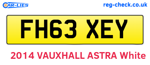 FH63XEY are the vehicle registration plates.