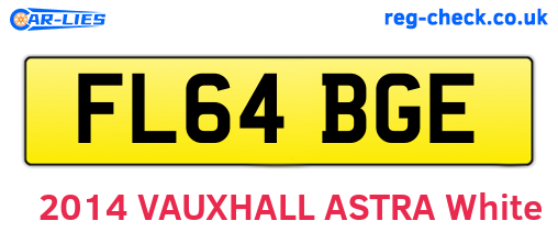 FL64BGE are the vehicle registration plates.