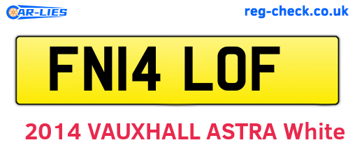 FN14LOF are the vehicle registration plates.