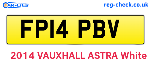 FP14PBV are the vehicle registration plates.
