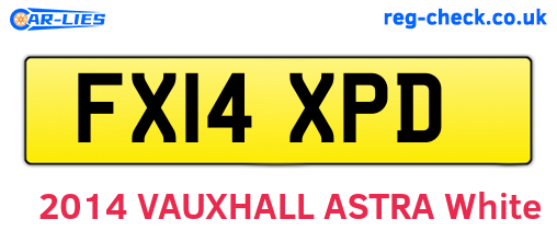 FX14XPD are the vehicle registration plates.