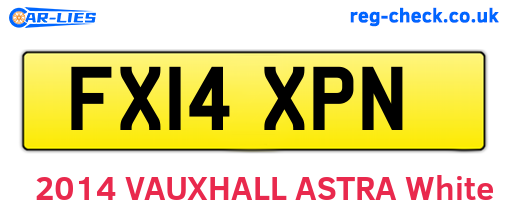 FX14XPN are the vehicle registration plates.