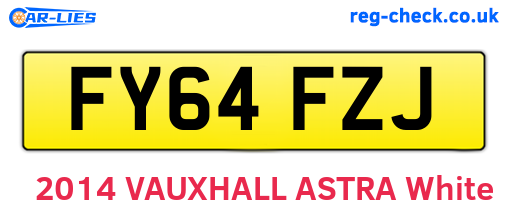 FY64FZJ are the vehicle registration plates.
