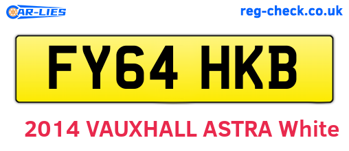 FY64HKB are the vehicle registration plates.