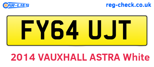 FY64UJT are the vehicle registration plates.