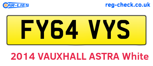 FY64VYS are the vehicle registration plates.