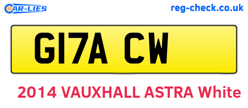 G17ACW are the vehicle registration plates.