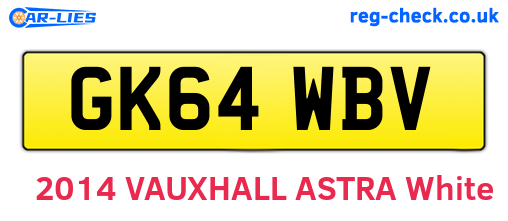 GK64WBV are the vehicle registration plates.