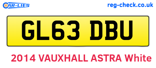 GL63DBU are the vehicle registration plates.