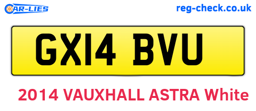 GX14BVU are the vehicle registration plates.