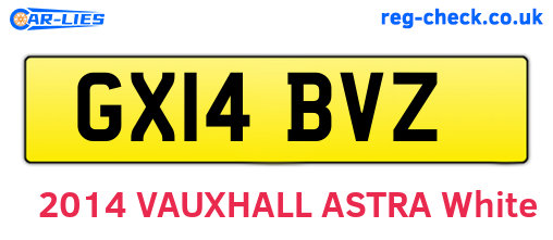 GX14BVZ are the vehicle registration plates.
