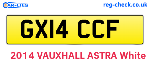 GX14CCF are the vehicle registration plates.