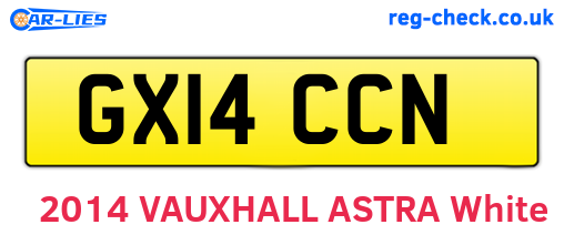 GX14CCN are the vehicle registration plates.