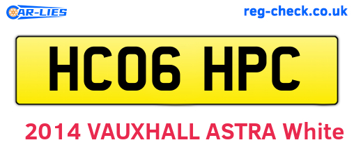 HC06HPC are the vehicle registration plates.