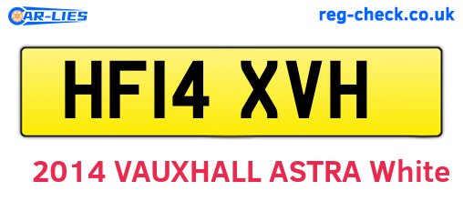 HF14XVH are the vehicle registration plates.