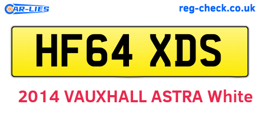 HF64XDS are the vehicle registration plates.