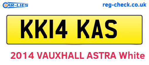 KK14KAS are the vehicle registration plates.