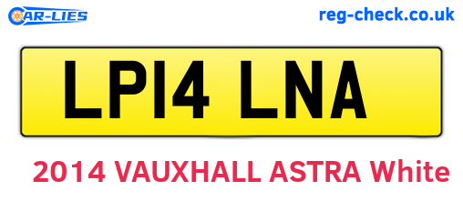 LP14LNA are the vehicle registration plates.