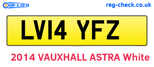 LV14YFZ are the vehicle registration plates.