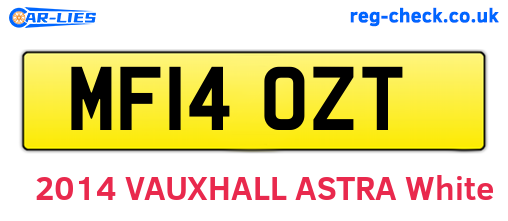 MF14OZT are the vehicle registration plates.