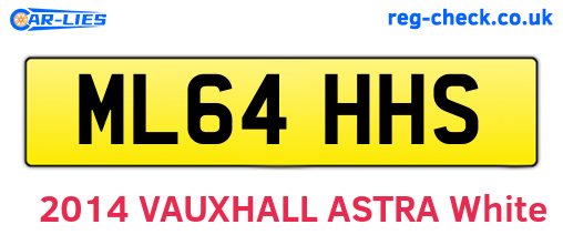 ML64HHS are the vehicle registration plates.