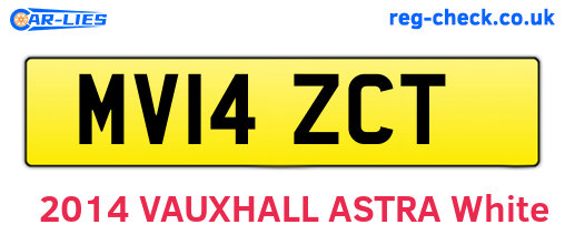 MV14ZCT are the vehicle registration plates.