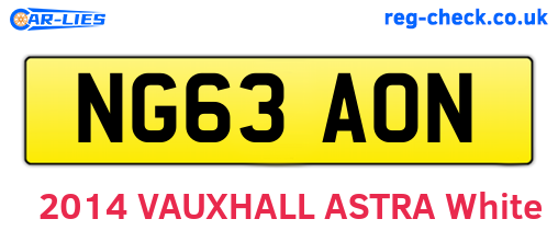 NG63AON are the vehicle registration plates.