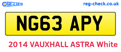 NG63APY are the vehicle registration plates.